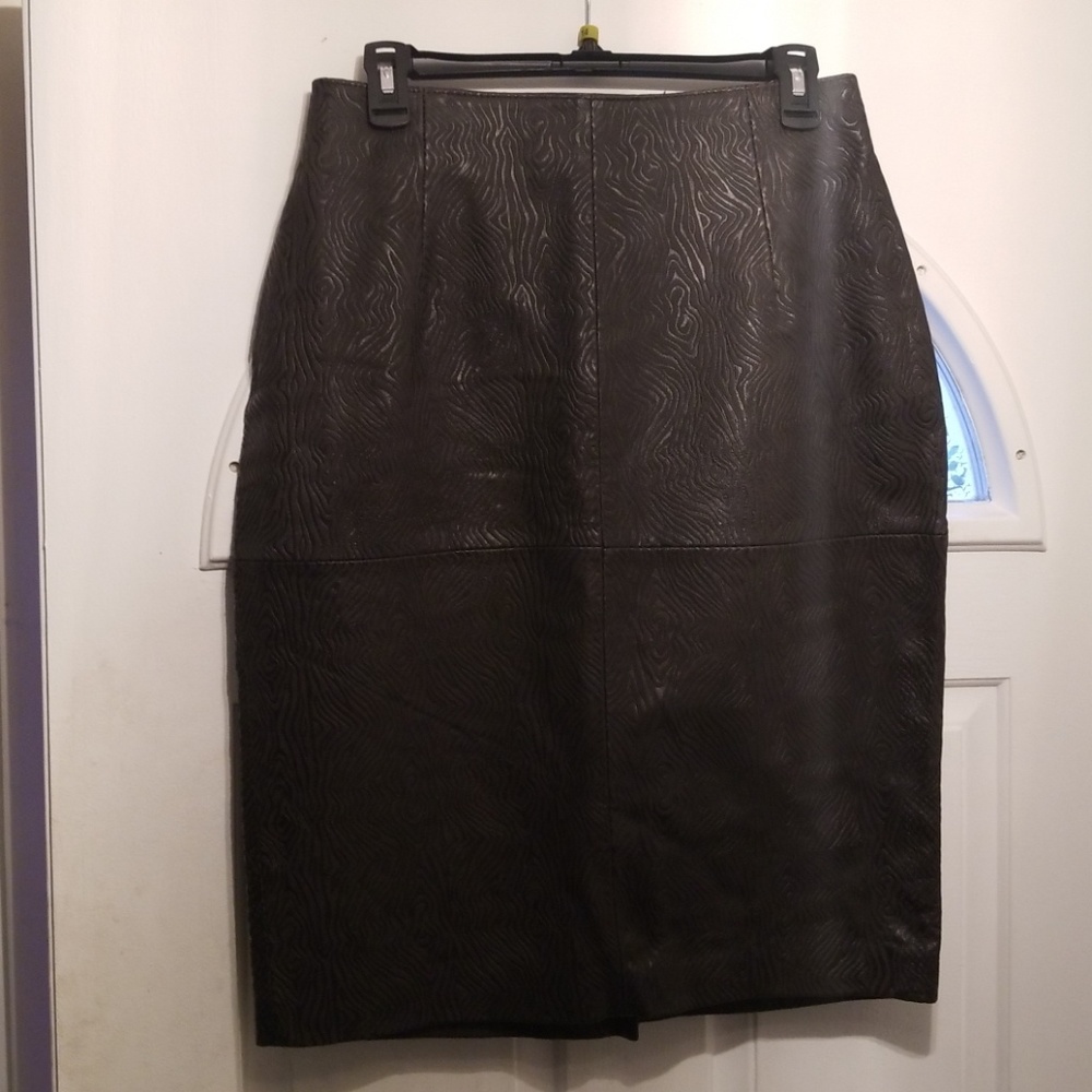 Brown leather Skirt